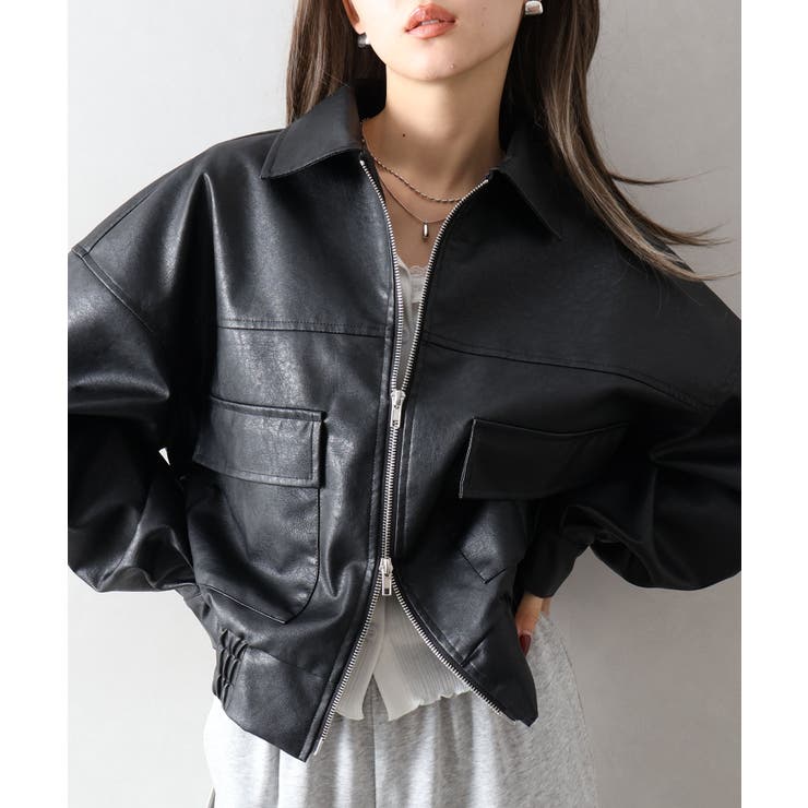 アンティークレザーダブルZIPブルゾン | SpRay | 詳細画像23 