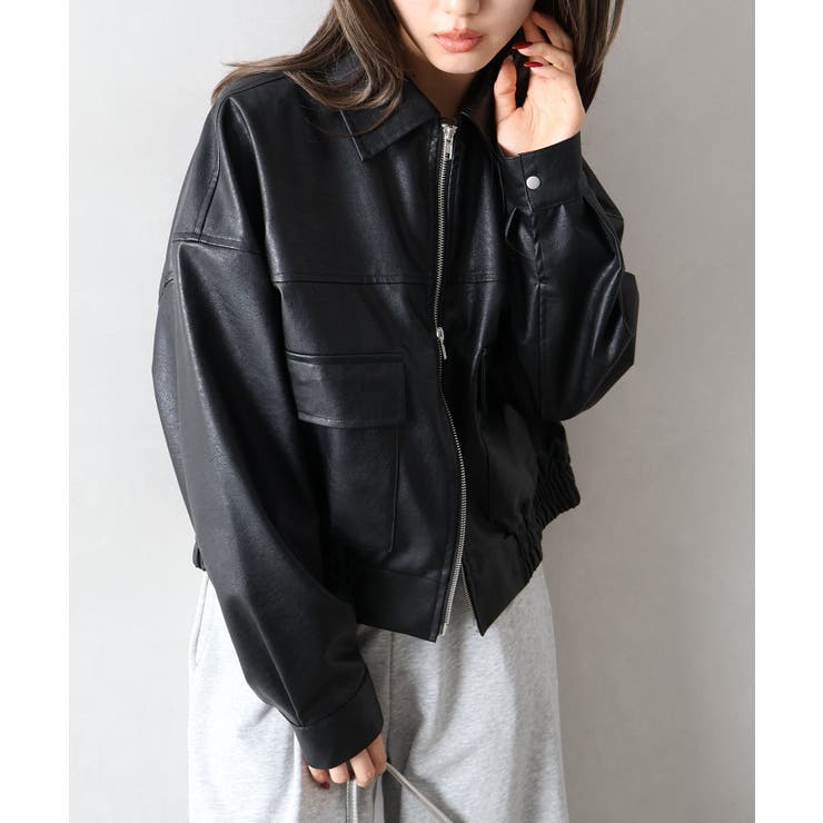 アンティークレザーダブルZIPブルゾン | SpRay | 詳細画像24 