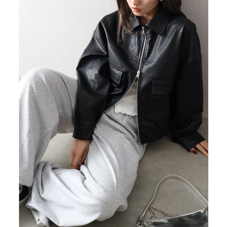 アンティークレザーダブルZIPブルゾン | SpRay | 詳細画像25 