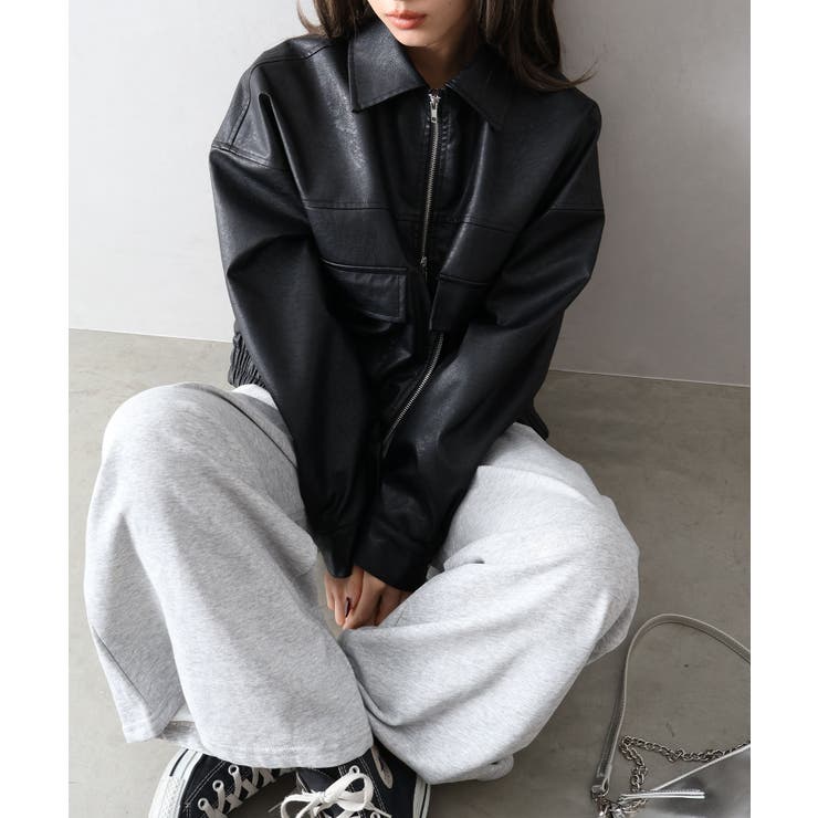 アンティークレザーダブルZIPブルゾン | SpRay | 詳細画像26 