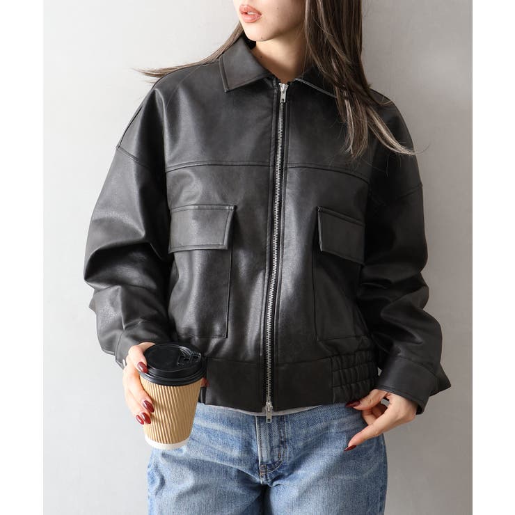 アンティークレザーダブルZIPブルゾン | SpRay | 詳細画像30 