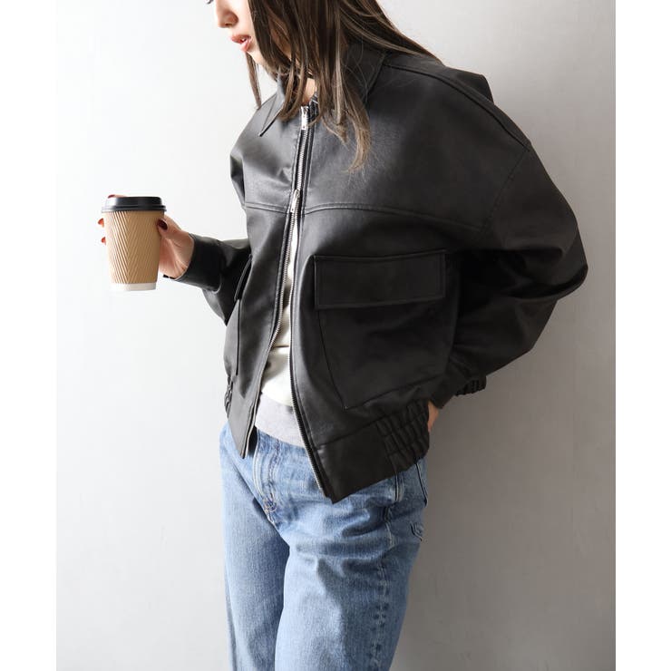 アンティークレザーダブルZIPブルゾン | SpRay | 詳細画像36 