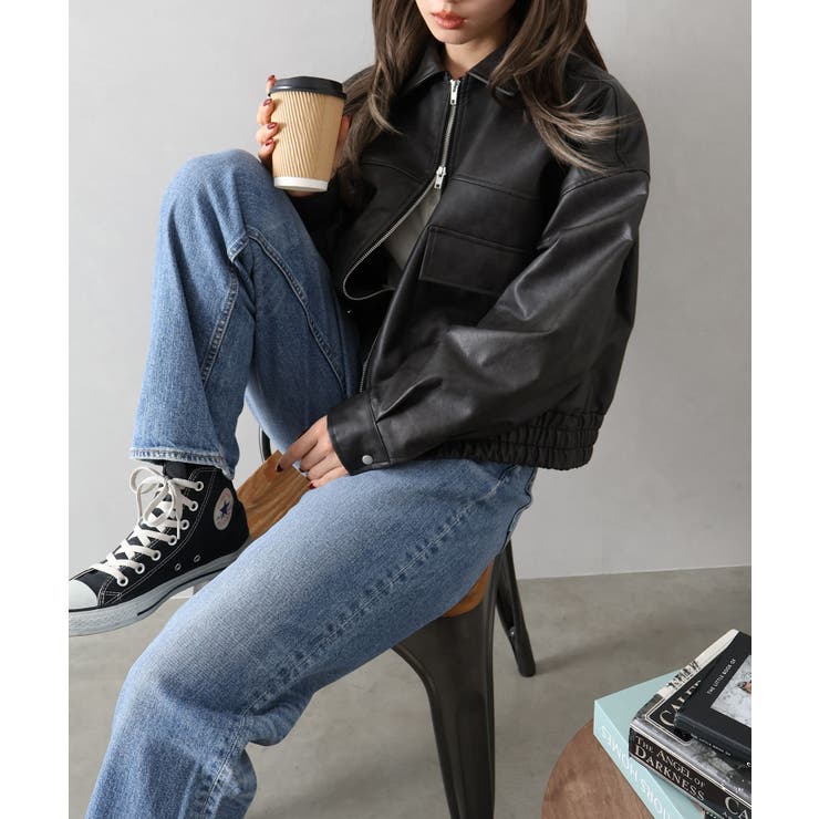 アンティークレザーダブルZIPブルゾン | SpRay | 詳細画像37 