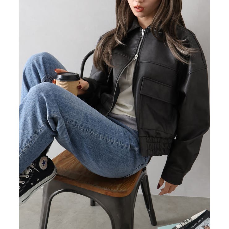 アンティークレザーダブルZIPブルゾン | SpRay | 詳細画像38 