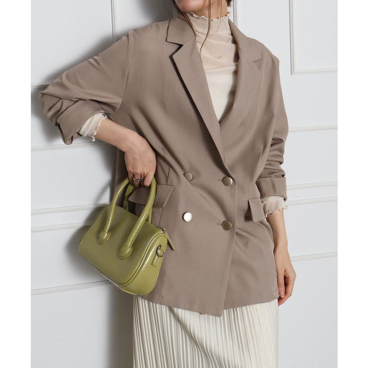 ベージュ | 金ボタンダブルジャケット | SpRay