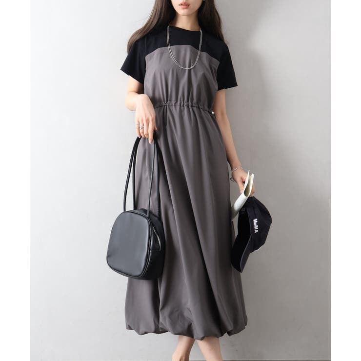 ドッキングショートスリーブバルーンワンピース | SpRay | 詳細画像14 