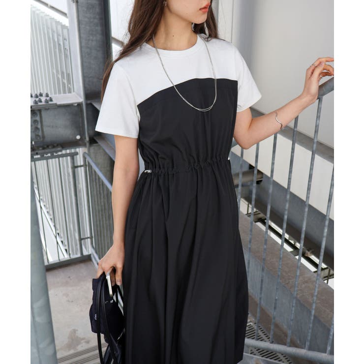 ドッキングショートスリーブバルーンワンピース | SpRay | 詳細画像2 