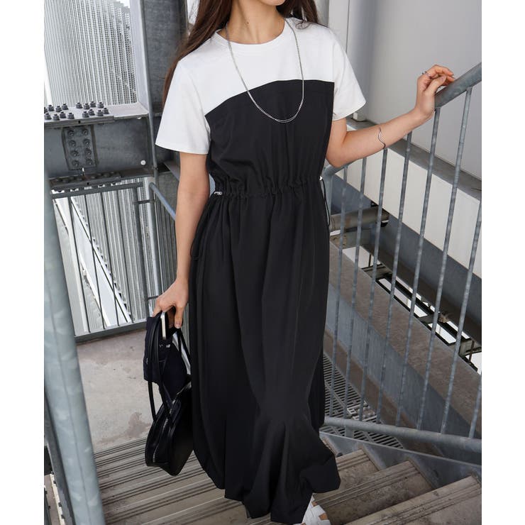 ドッキングショートスリーブバルーンワンピース | SpRay | 詳細画像3 