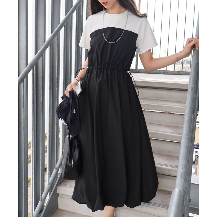 ドッキングショートスリーブバルーンワンピース | SpRay | 詳細画像7 