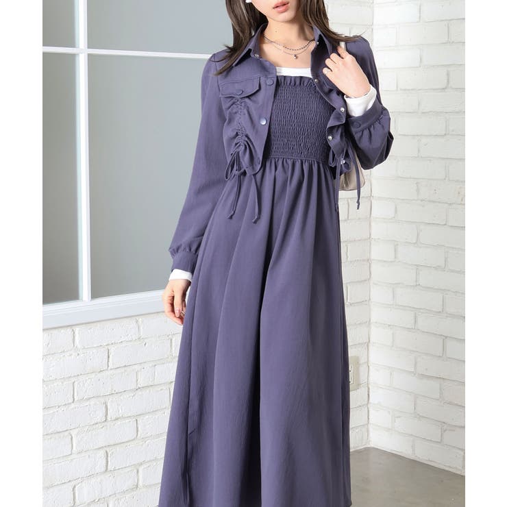 シャーリングジャケット×キャミワンピース | SpRay | 詳細画像15 