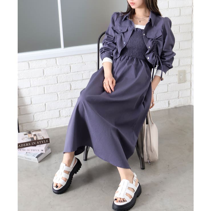 シャーリングジャケット×キャミワンピース | SpRay | 詳細画像17 