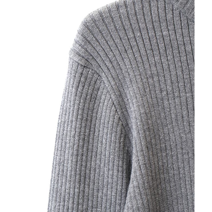 ラメリブフレアスリーブハイネックトップス | SpRay | 詳細画像45 
