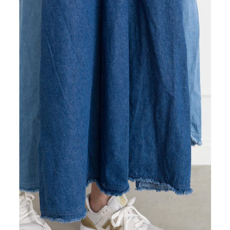 【WEB限定】裾フリンジデニムフレアスカート | SpRay | 詳細画像10 