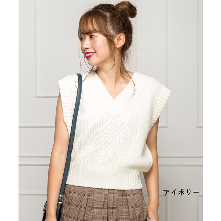 WEB限定】ニットベスト[品番：SPRW0004971]｜SpRay（スプレイ
