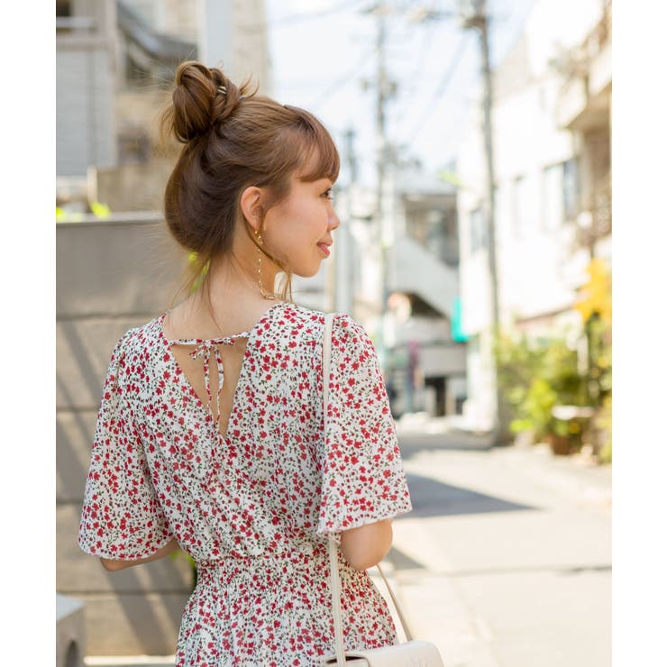 WEB限定】花柄カシュクールワンピース[品番：SPRW0006201]｜SpRay