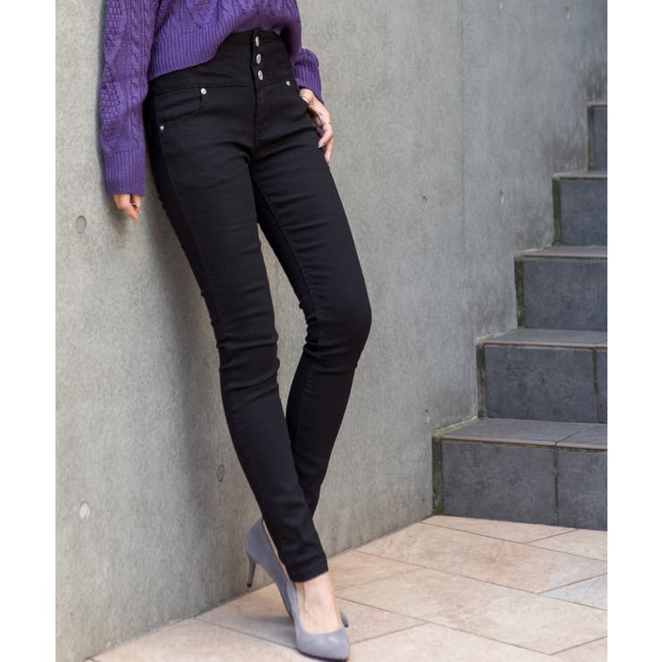 ブラック | 【WEB限定】ストレッチハイウェストSKINNY | SpRay