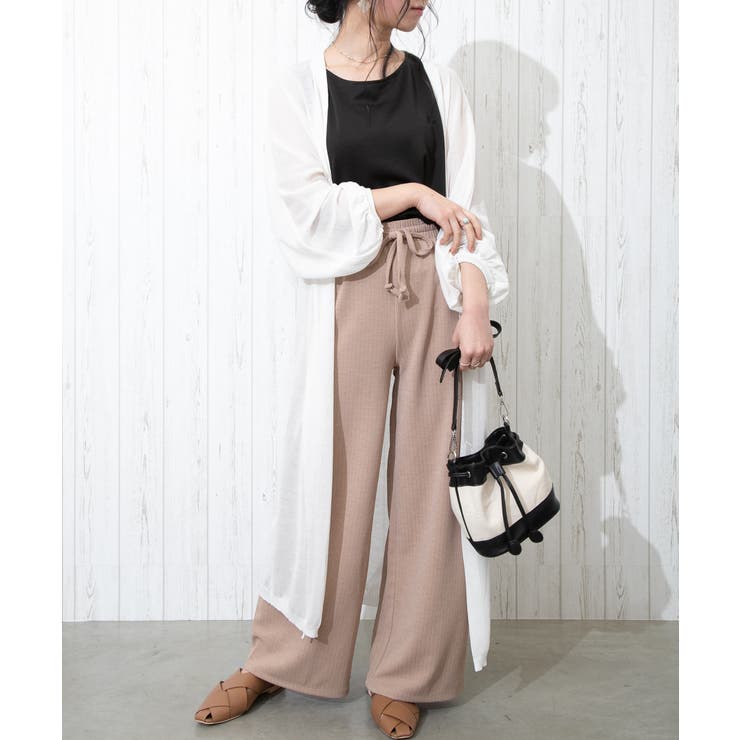 オフホワイト | 【WEB限定】ボリュスリロングカーディガン | SpRay