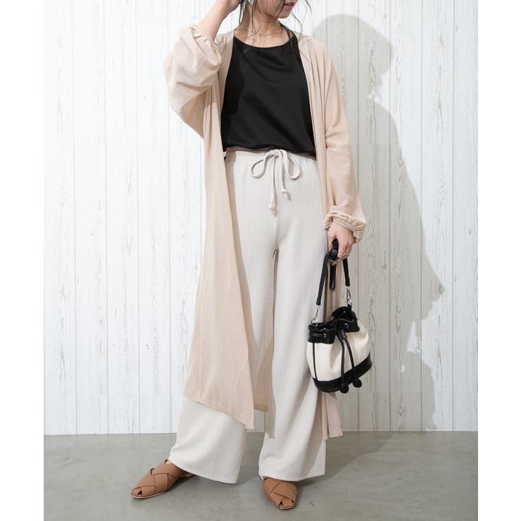 ベージュ | 【WEB限定】ボリュスリロングカーディガン | SpRay