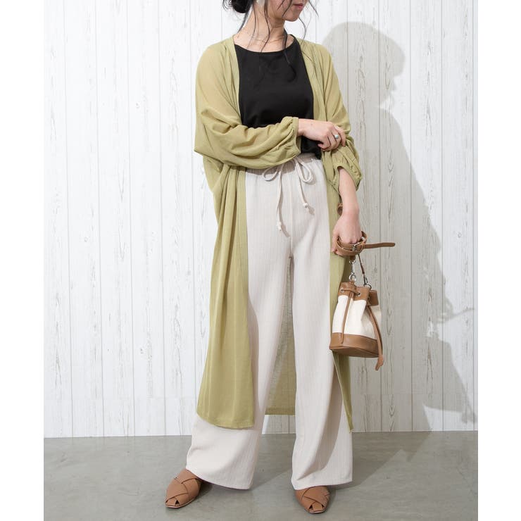 ライム | 【WEB限定】ボリュスリロングカーディガン | SpRay