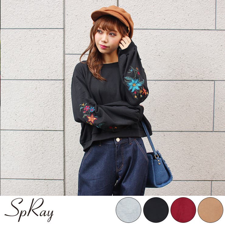 袖刺繍スウェット[品番：SPRW0002159]｜SpRay（スプレイ）の