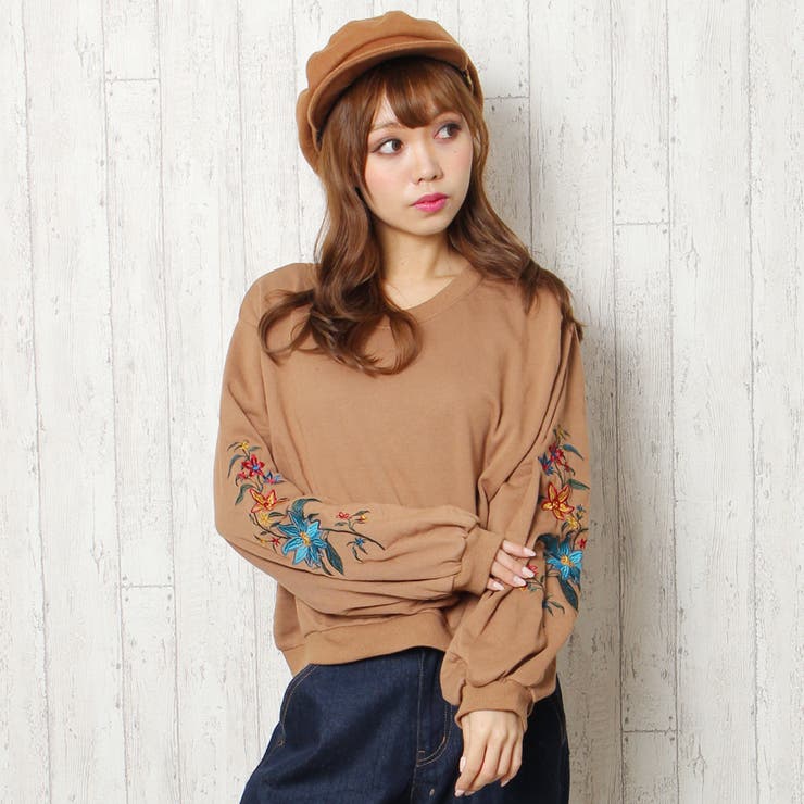 袖刺繍スウェット[品番：SPRW0002159]｜SpRay（スプレイ）の