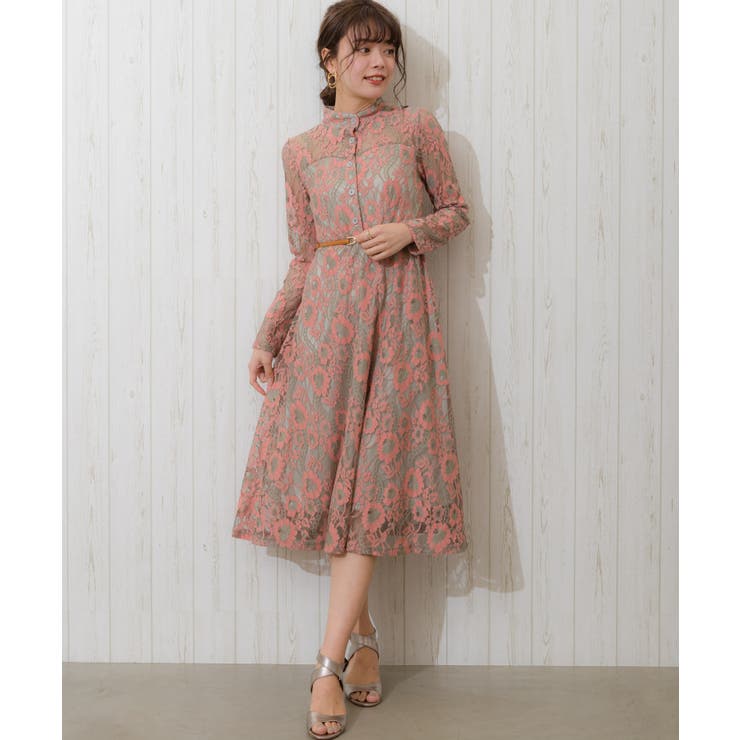 レーススタンドワンピース[品番：SPRW0007538]｜SpRay（スプレイ