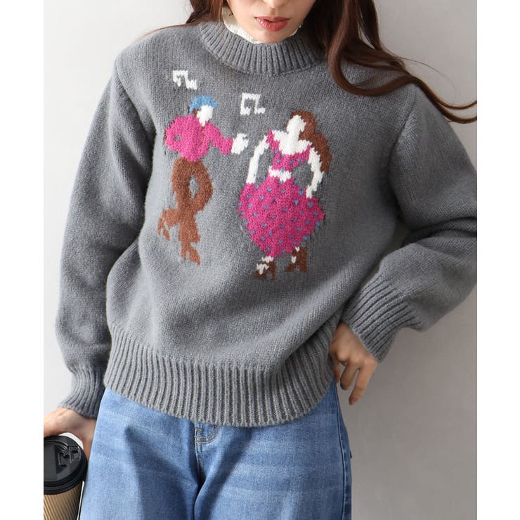 DANCEジャガードニットトップス[品番：SPRW0010868]｜SpRay（スプレイ