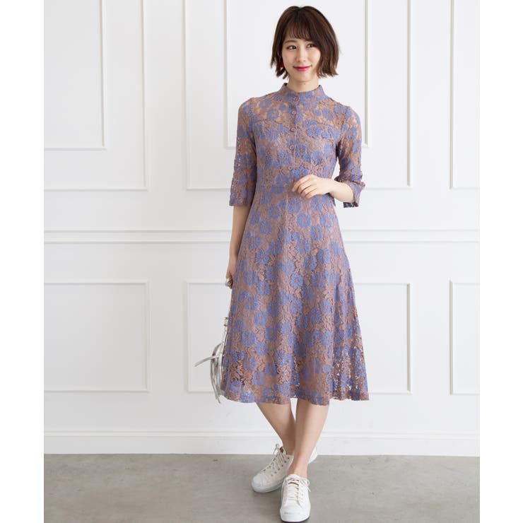 レーススタンドワンピース[品番：SPRW0004310]｜Libby&Rose