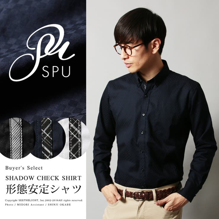 シャドーチェックボタンダウン形態安定長袖シャツBuyer s Select | SPUTNICKS | 詳細画像1 