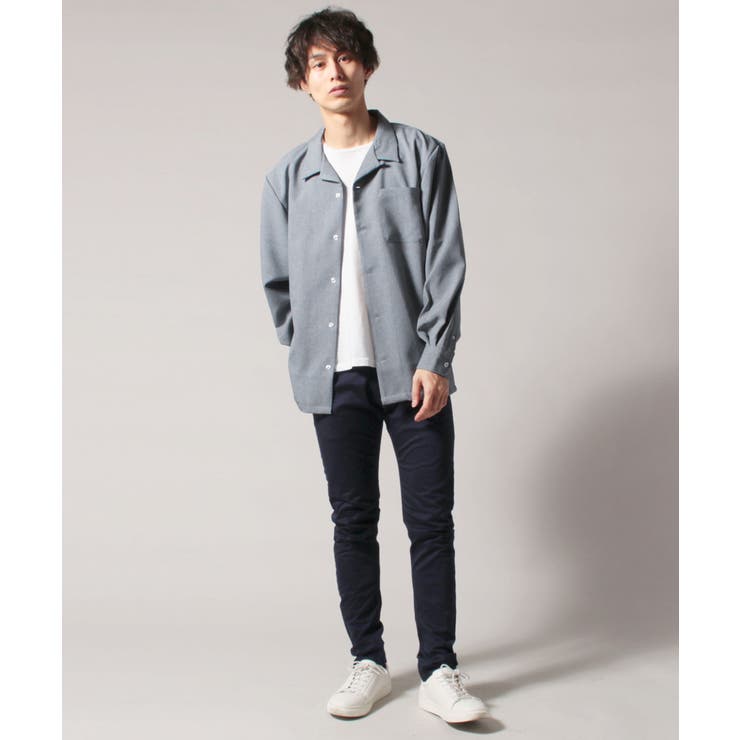 ⭐️マ　クルール⭐️オープンシャツ　新品 CLOVERU|オープンカラーシャツ ネイビー|HARDOFFオフモール