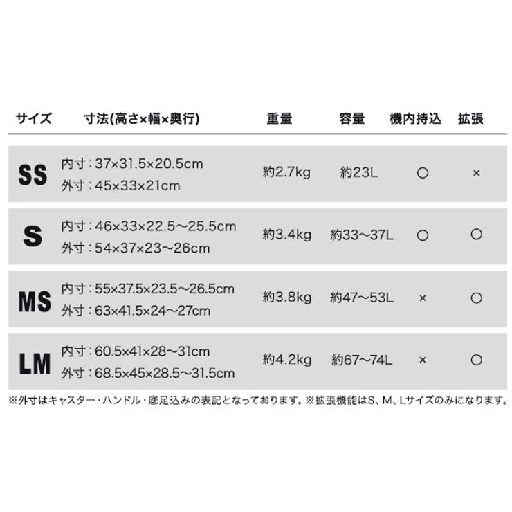 【next innovation】多機能ファスナーキャリーケースMSサイズ | STAR TRADING | 詳細画像15 