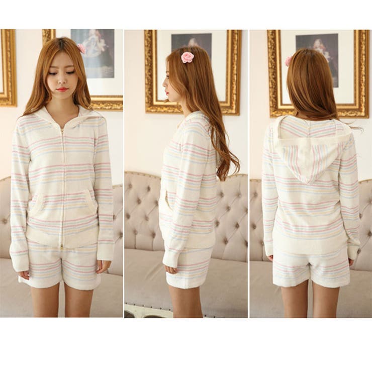 パーカー&ホットパンツルームウェア ピンク ルームウェア | StarFire | 詳細画像5 