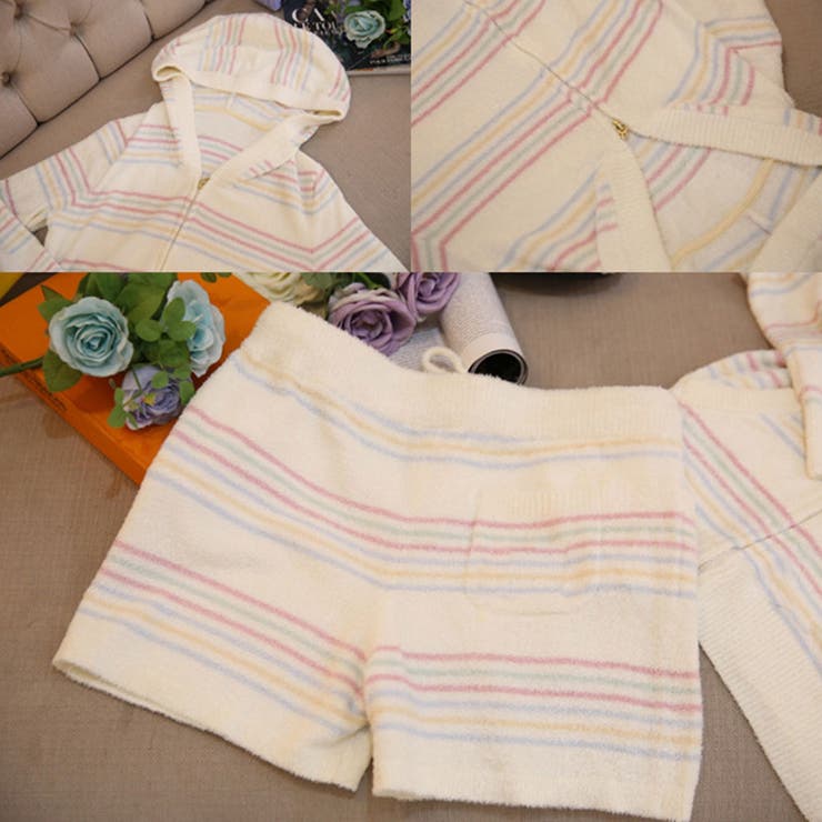 パーカー&ホットパンツルームウェア ピンク ルームウェア | StarFire | 詳細画像6 