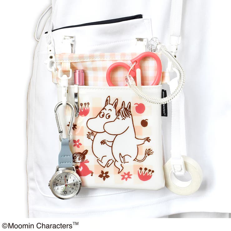 ムーミン 3WAYソフトペンポーチ ギンガムチェック ベージュ/ピンク | KIT-HIT-SURU | 詳細画像4 