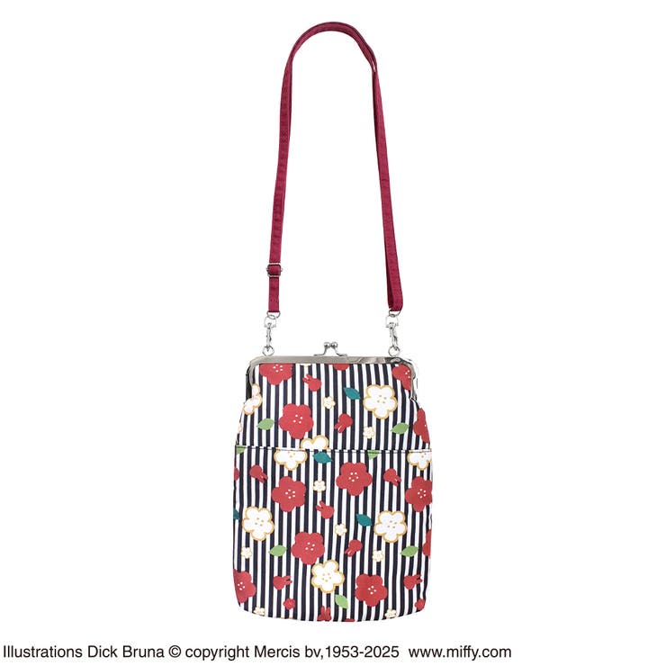 ミッフィー 御朱印帳ポーチ（がま口） 縞梅 | KIT-HIT-SURU | 詳細画像1 