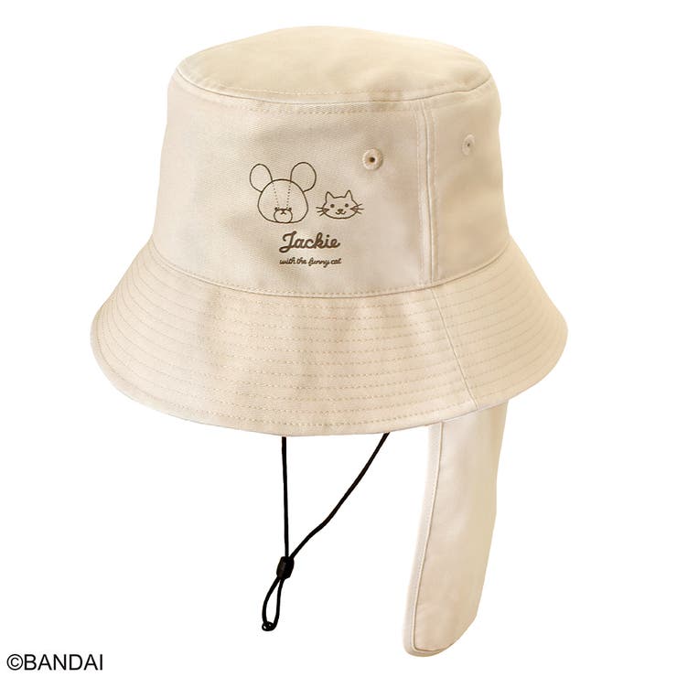 ムーミン バケットハット日除け付き くまのがっこう ジャッキーとねこ ベージュ | KIT-HIT-SURU | 詳細画像1 