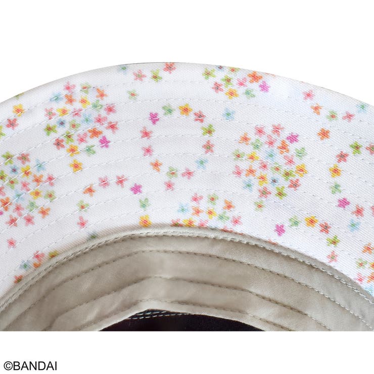 くまのがっこう サファリハット日除け付き プティ・フルール グレー | KIT-HIT-SURU | 詳細画像4 