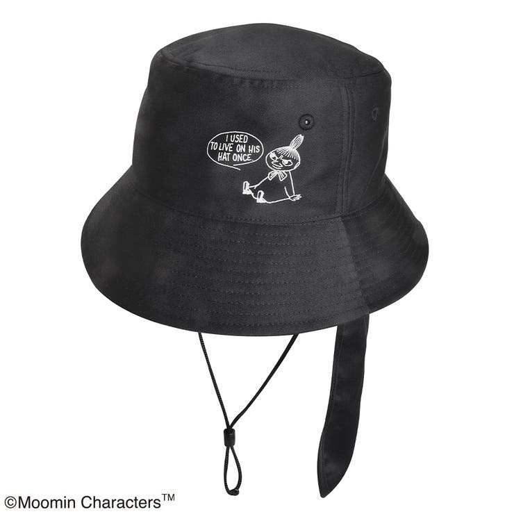 ムーミン バケットハット日除け付き リトルミイ LIVE ON ブラック | KIT-HIT-SURU | 詳細画像1 
