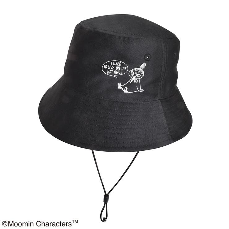 ムーミン バケットハット日除け付き リトルミイ LIVE ON ブラック | KIT-HIT-SURU | 詳細画像2 