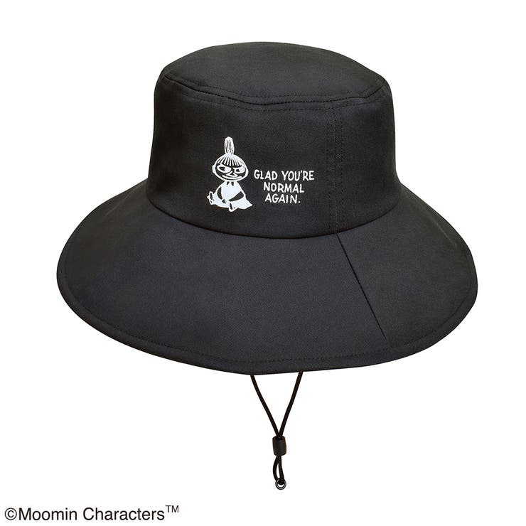 ムーミン つば広帽子 日除け付き(ウォッシャブル) ブラック | KIT-HIT-SURU | 詳細画像2 