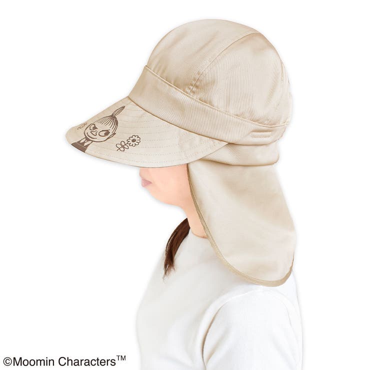 ムーミン ジョッキーハット 日除け付き(ウォッシャブル) ベージュ | KIT-HIT-SURU | 詳細画像3 