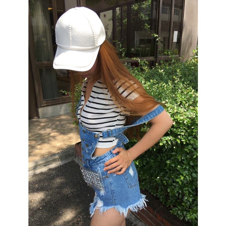 ダメージショートサロペット セクシー ギャル[品番：SPCW0000119