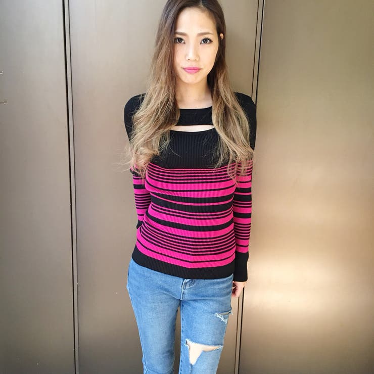 Tyla vibes♡ ギャル 古着 J&R マルチボーダーニットロングスカート Tyla vibes♡ ギャル 古着 J&R マルチボーダーニットロング
