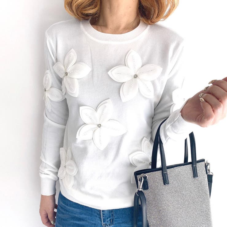 お花モチーフニット ニットトップス ニット | STRIP CABARET  | 詳細画像2 