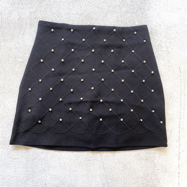 ブラック | ビジュー付きタイトスカート パンツ スカパン | STRIP CABARET 