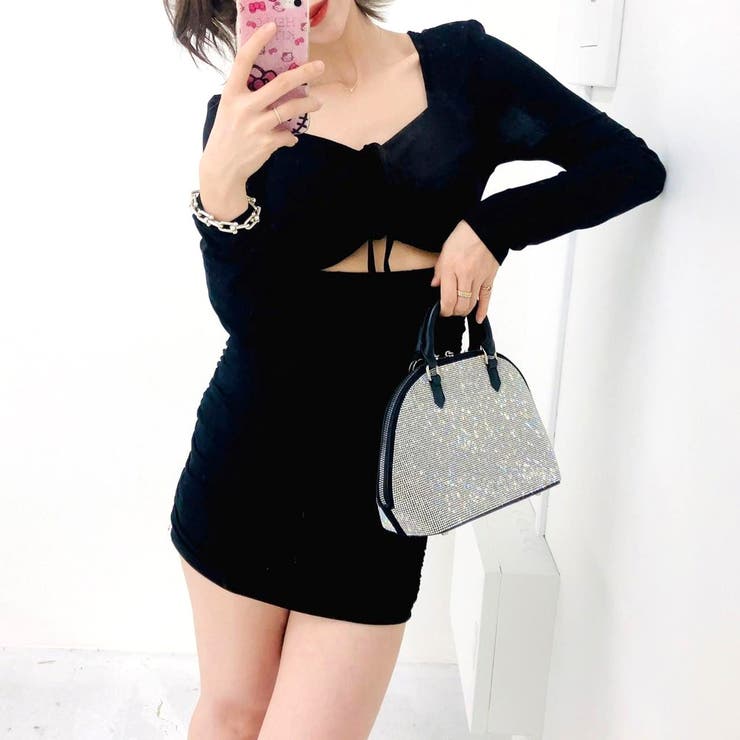 お腹あきカットワンピース パット入り タイトワンピース | STRIP CABARET  | 詳細画像5 