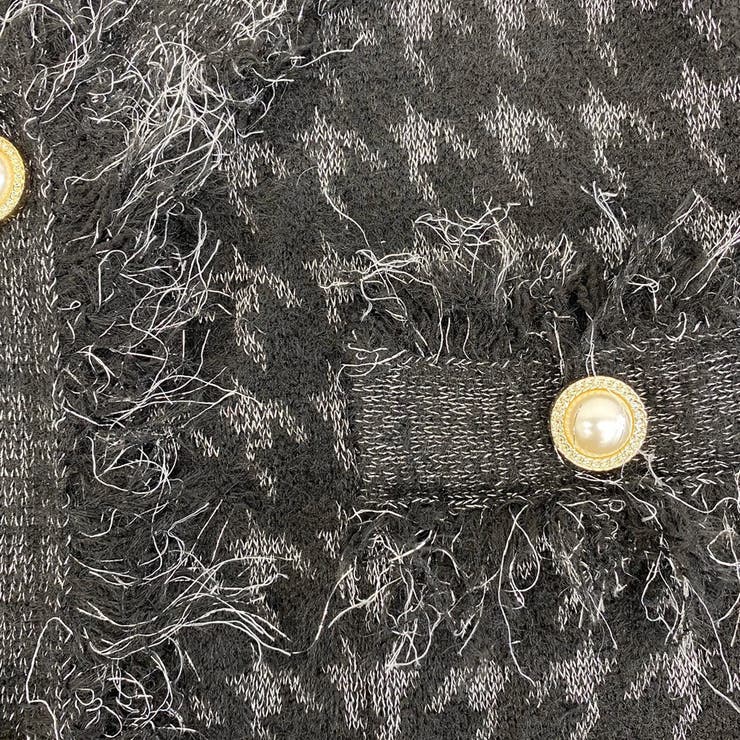 千鳥柄シャギーニットジャケット カーディガン ニット | STRIP CABARET  | 詳細画像5 