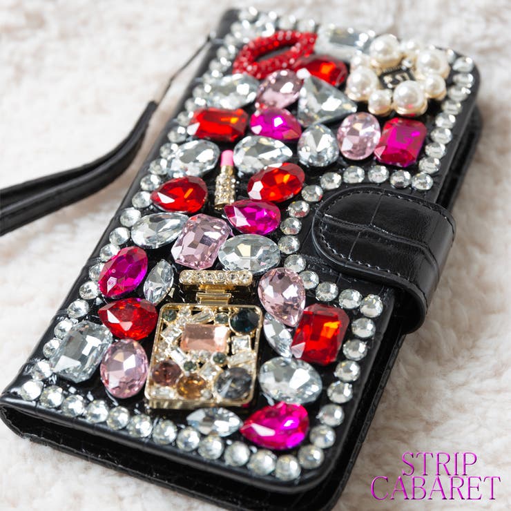 新作★SEXYピンクLIPに名前が入れられるきらきらスマホケース ピンクビジュスマホケース セクシー ギャル[品番：SPCW0000809