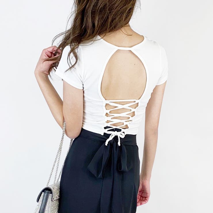 ホワイト | 【2021新作】Tシャツ トップス 半袖 | STRIP CABARET 