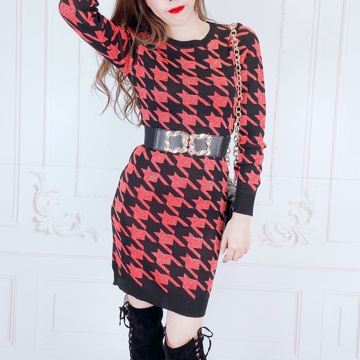 ワンピース 千鳥柄 タイトワンピース 品番 Spcw Strip Cabaret ストリップキャバレー のレディースファッション通販 Shoplist ショップリスト